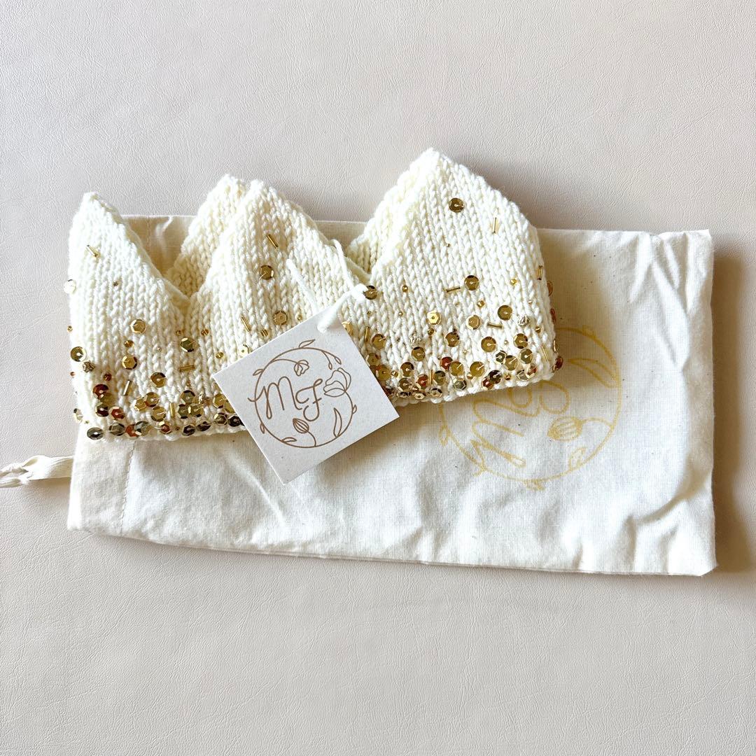 meadow flower ニットクラウン SEQUIN CROWNS 2-5y Last1【セット割】Meadow Flower / sequin crown（2-5y） | chamo