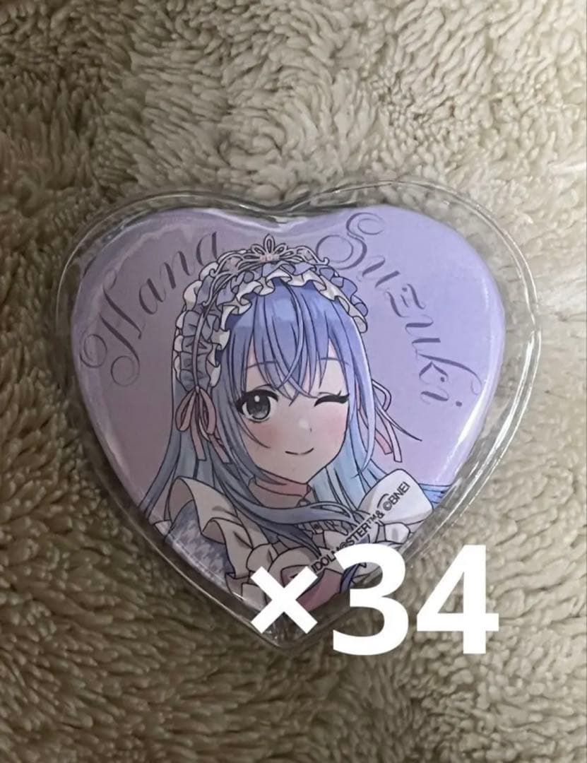 シャニマス　鈴木羽那　Lafary ラファリー　ハート缶バッジ　34個 アイマス シャニマス 鈴木羽那 缶バッジ 抽選くじ - メルカリ