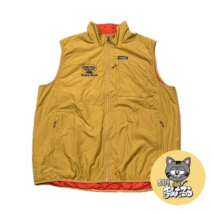 パタゴニア 古着 ナイロンベスト マスタード オーバーサイズ XXL