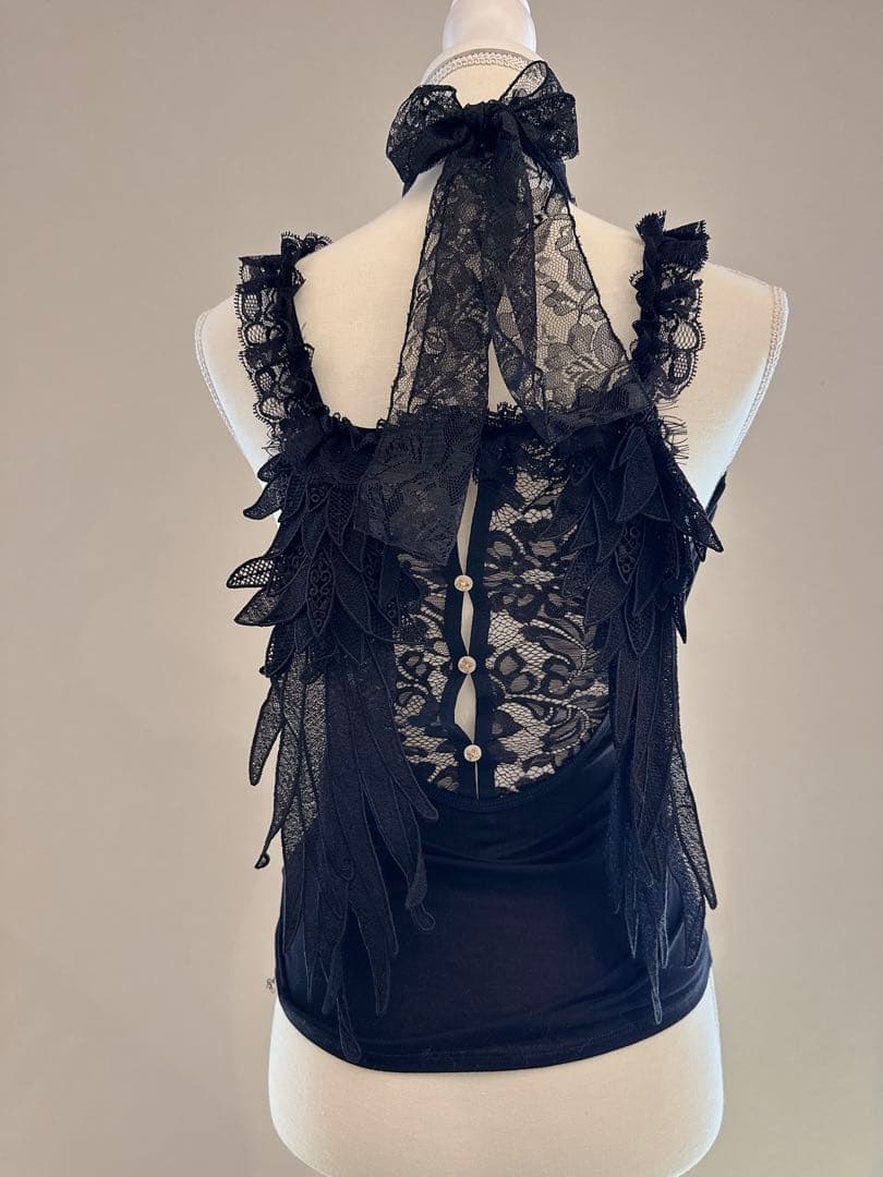 【新品タグ付き】MR corset(現majoh)天使の羽キャミソール黒 MR corset(現majoh)天使の羽キャミソール黒