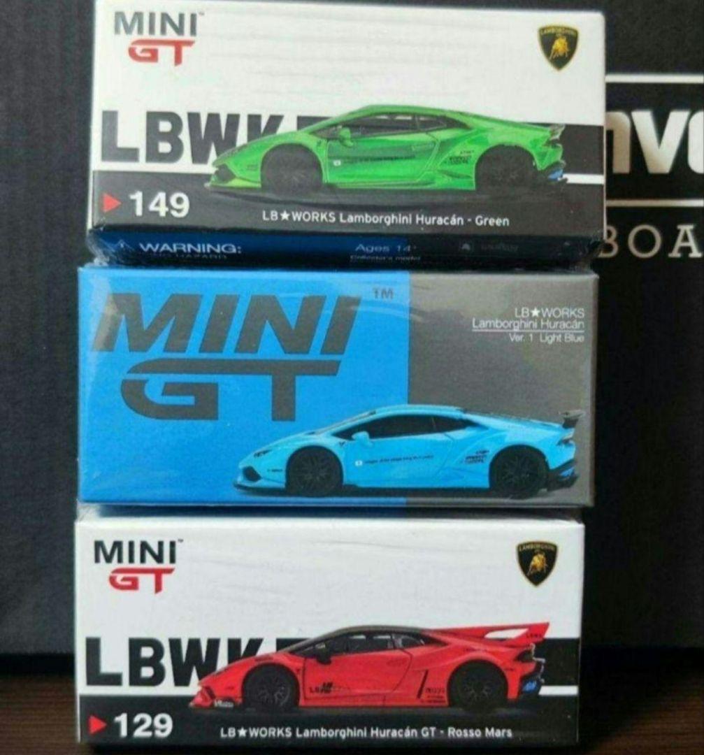 リバティーウォーク minigt ランボルギーニ ウラカン 3台セット 1/64スケール MINI GT「LB☆WORKS ランボルギーニ・ウラカンGT