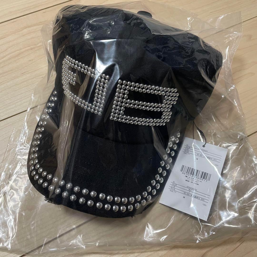 BEEDEN STUDS DAMAGE CAP BLACK 黒