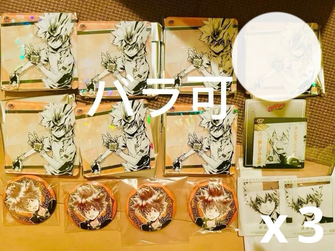 家庭教師ヒットマンREBORN 沢田綱吉　缶バッジ　 アクリルコースター