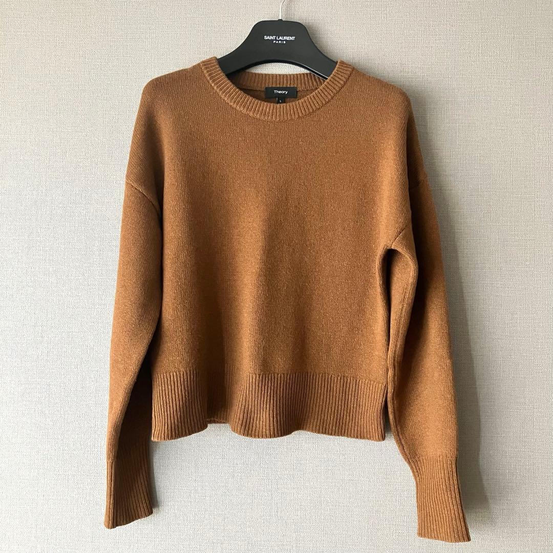 【美品】Theory セオリー カシミヤ100% ニット セーター ブラウン wine-king_2777100000162013