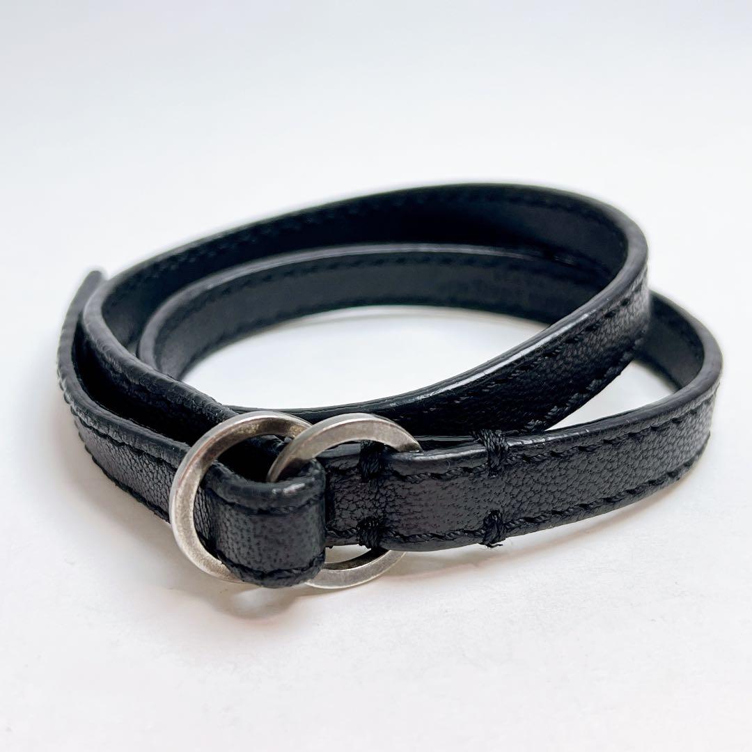 マルジェラ　レザー　ラップ　ブレスレット　留め具925 imgrc0089294684.jpg