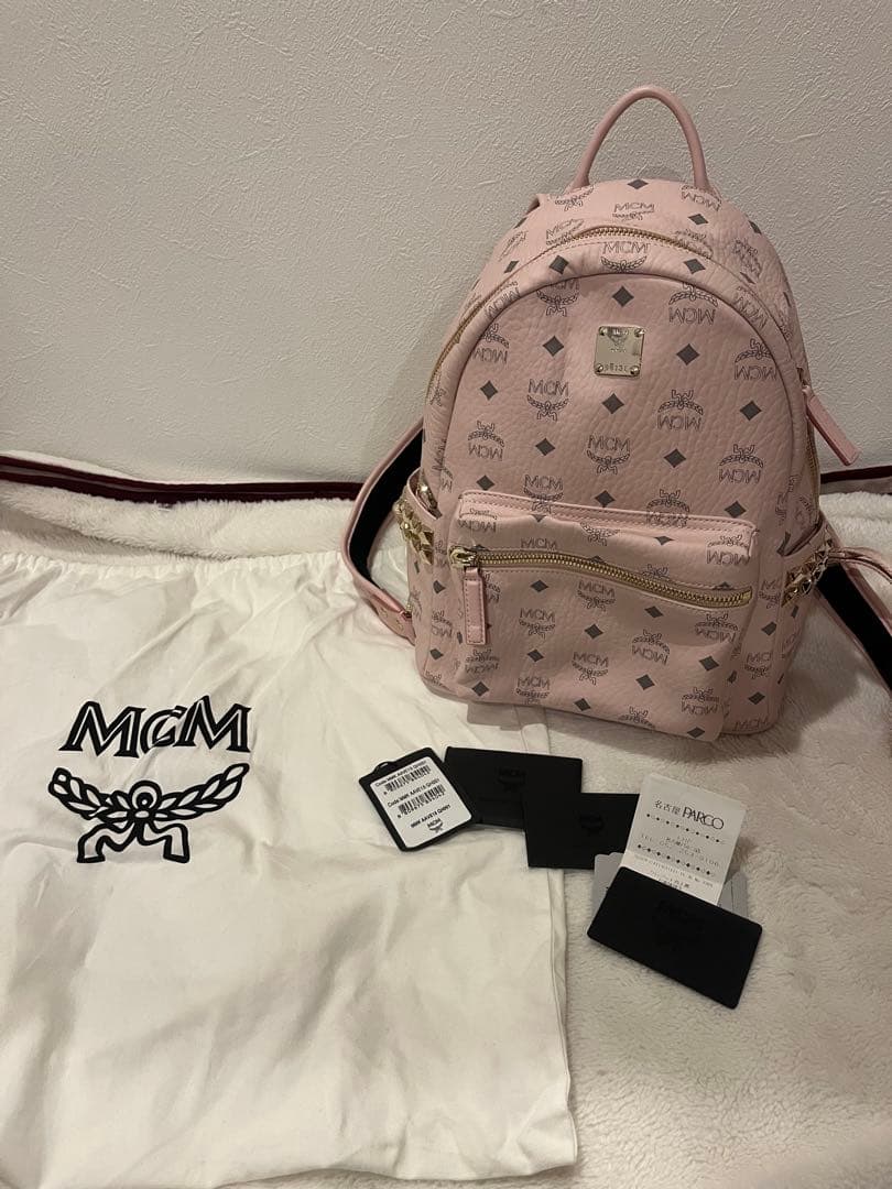 MCM ピンク リュック・バックパック パウダーピンク お買取参考例 MCM スタークスタッズ ヴィセトス バックパック パウダー