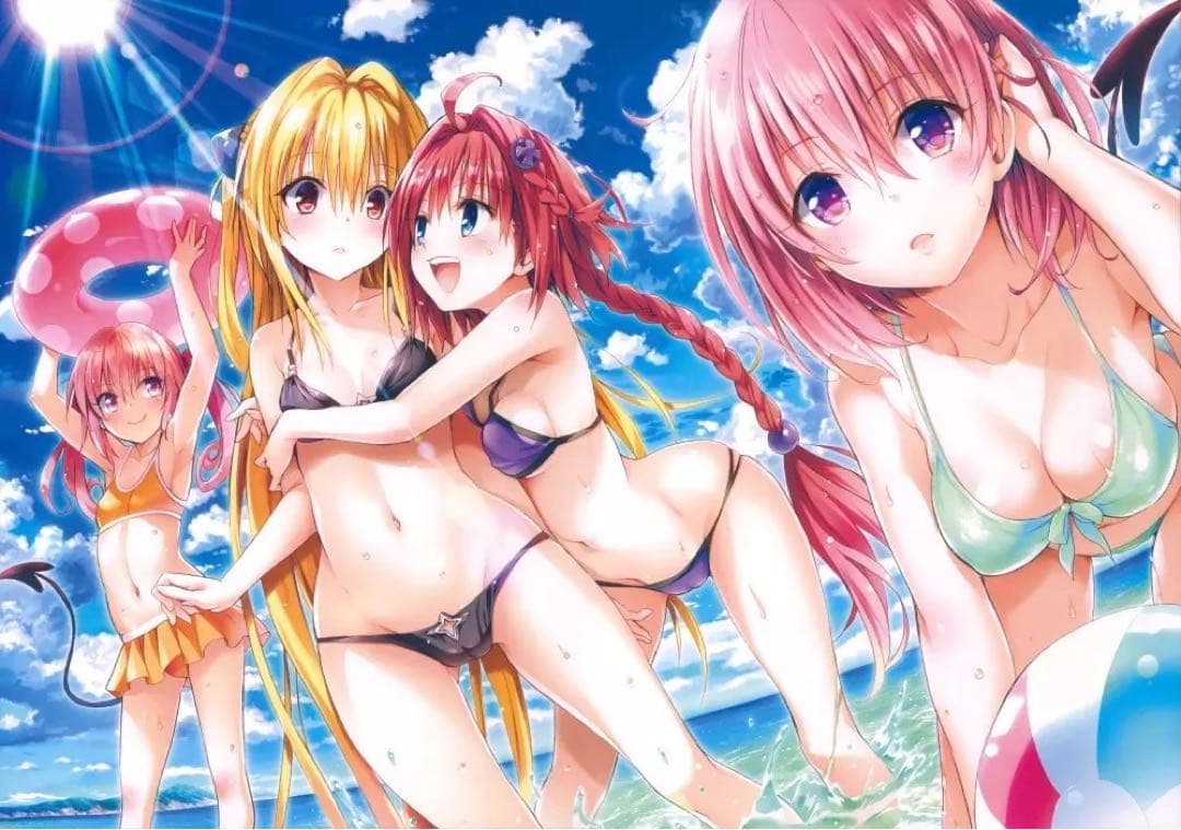 To LOVEる　とらぶる　ダークネス プレミアムカラーアート「太陽と水着！」