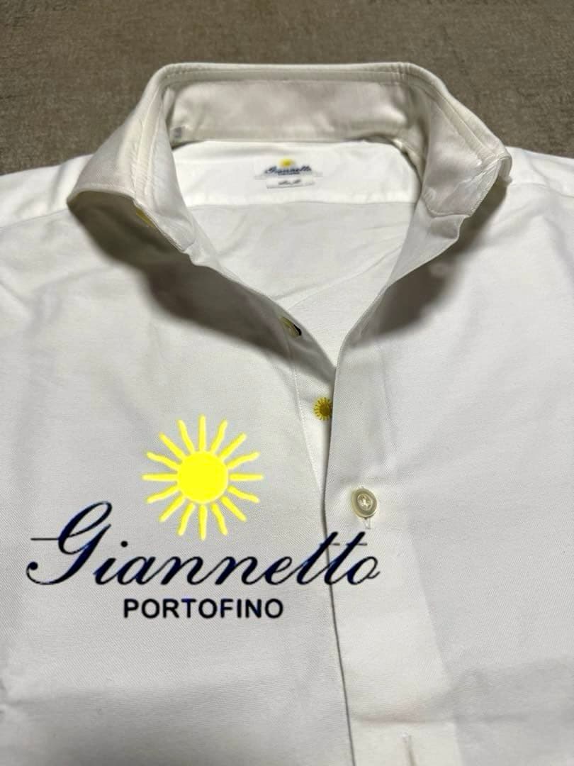 GIANNETTO／ジャンネット／OXカッタウェイシャツ／ホワイト／L