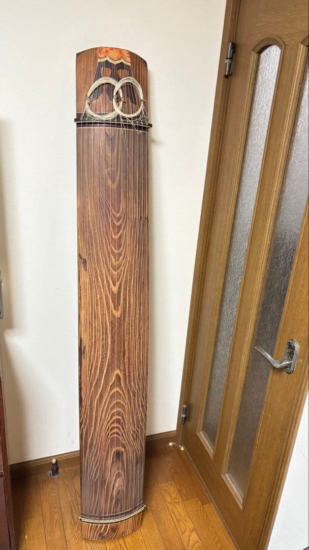 ☆中古品☆ 琴　13弦　箏　和楽器　すだれ彫り 十三弦　カバー付き