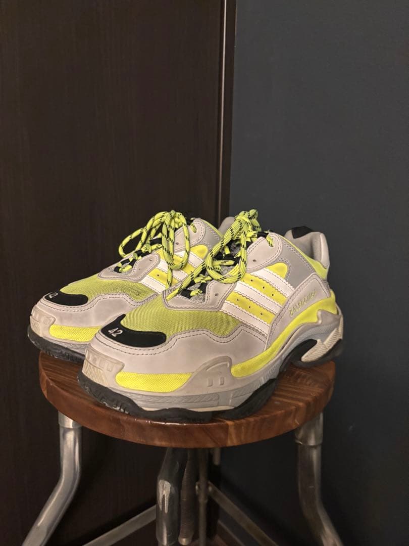 靴 balenciaga adidas sneaker yellow gray