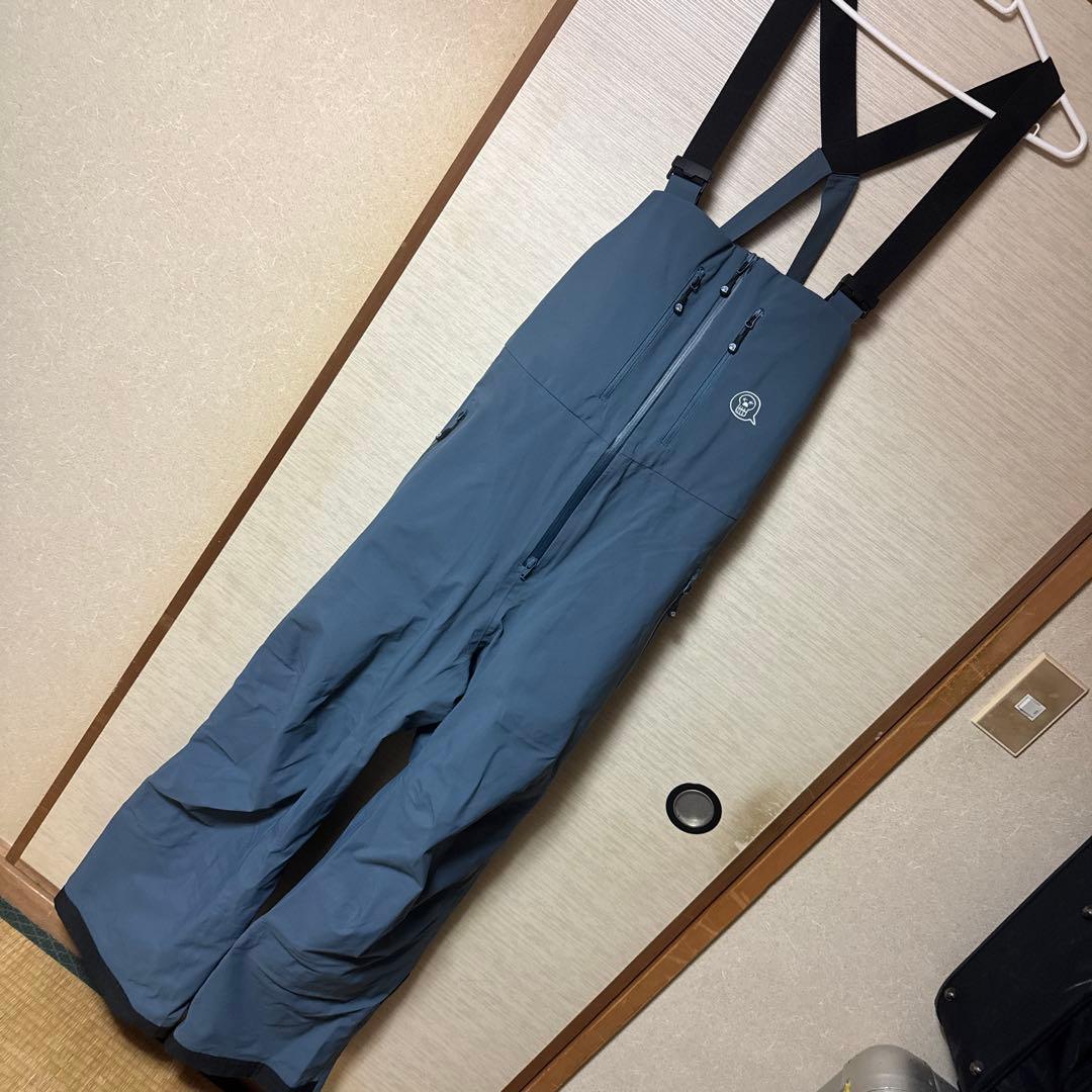 unfudge gentle bib pants L ブルーグレー 23-24