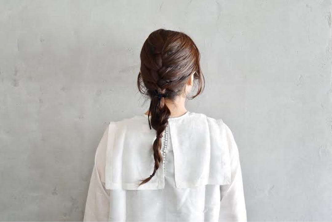 BUNON シルクセーラーブラウス　フライトホワイト