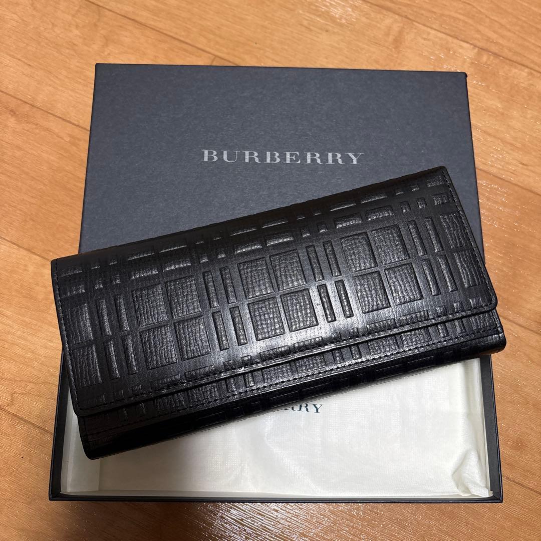 新品未使用⭐︎BURBERRY ブラックレザー 長財布