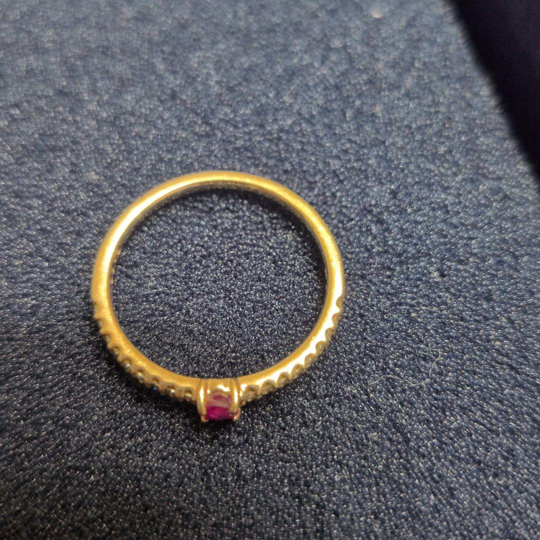 #10金 #ルビーダイア　ルビー リング K18 18金 ルビー ダイヤモンド リング ルビー0.36ct 指輪 10号 - 質屋