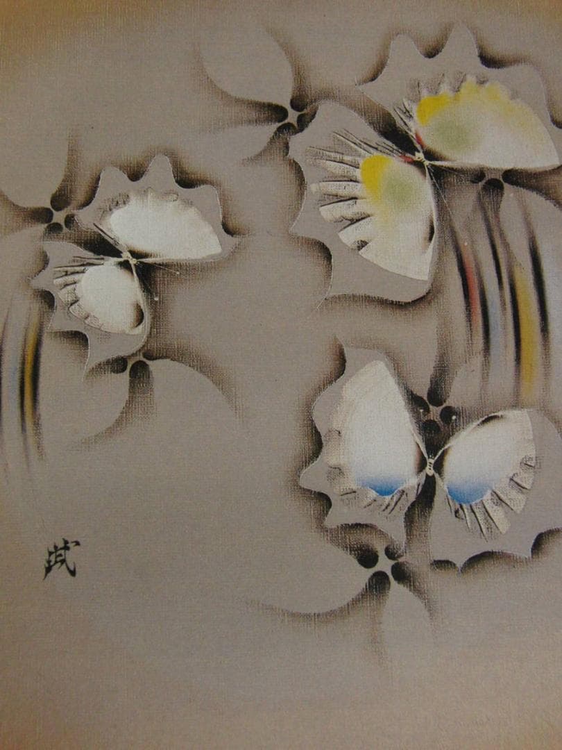 小練武志、【蝶舞】、希少な額装用画集より、新品額装付、状態良好