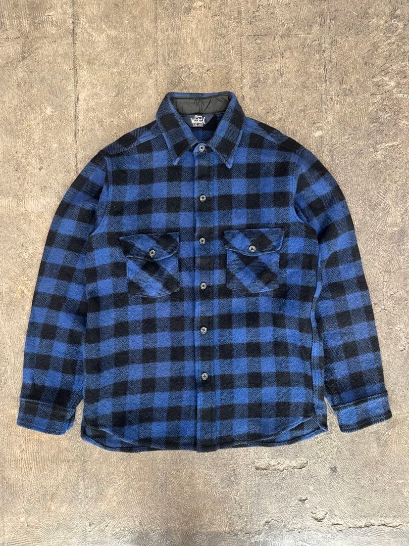 70s woolrich ウール チェック シャツ 70's～ Woolrich ウールチェックシャツ 白黒 表記(M) | すべての商品