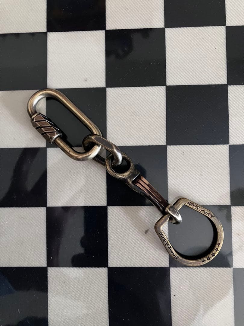 ブラス製刻印入りカラビナ　north&judd製ナスカン使用キーチェーン　新品！ ブラス製カラビナ north＆juddナスカン使用 キーチェーン！新品未使用