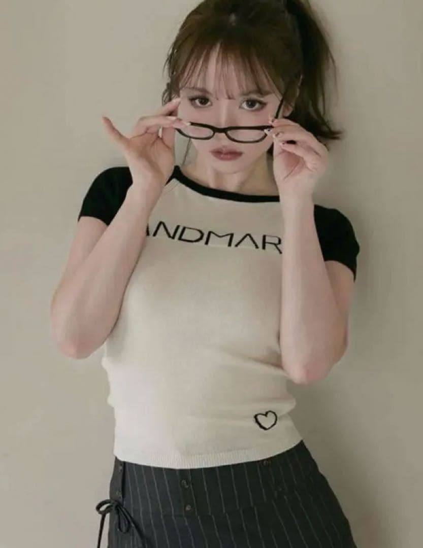 andmary Mary logo knit tops ivory - メルカリ