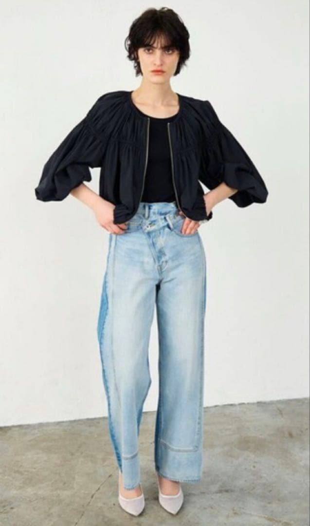 2024年3.3万　美品　グレースコンチネンタル　ラップワイドデニムパンツ