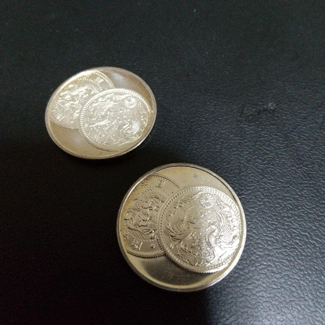 銀製 年銘板 五十銭モチーフ2枚セット 1993年 平成5年 プルーフ貨幣セット 年銘板有 ミントセット(68191