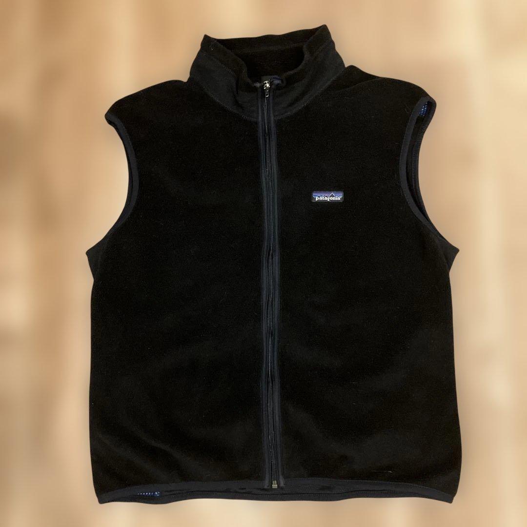 レア　Lサイズ　patagonia P•E•F フリースベスト 黒 90s 90年代 パタゴニア アウトドア ボアフリース 黒 ブラック