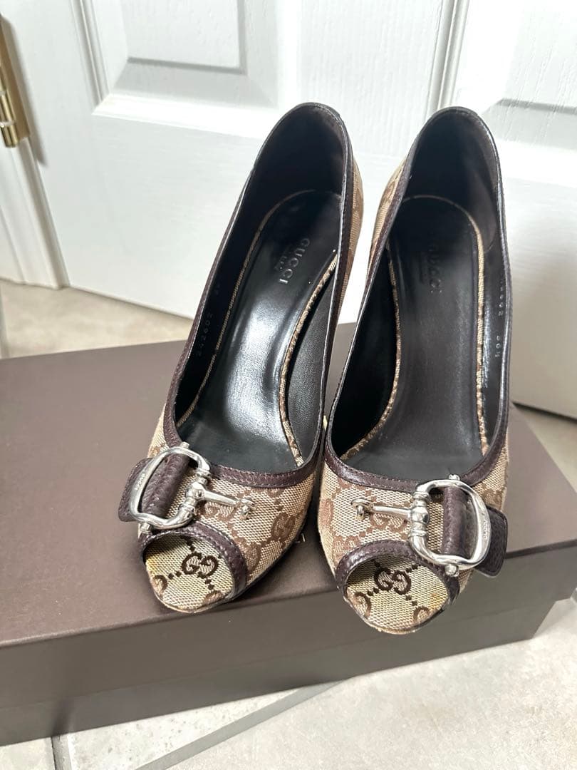 Gucci グッチ　オープントゥ ハイヒール　36 37 23.5cm 24cm