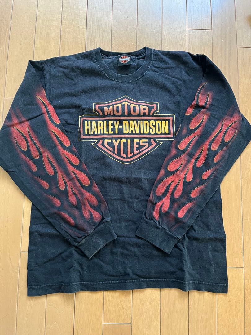 Harley-Davidson 長袖シャツ フレイムスリーブ Lサイズ