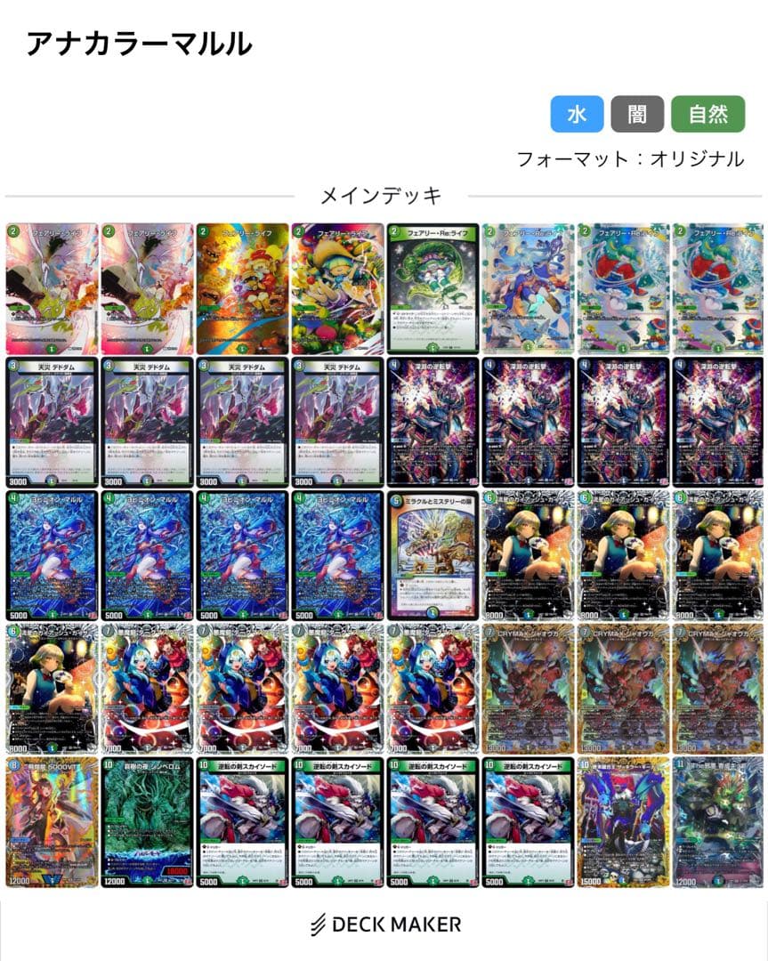 アナカラーマルル 高レート デッキ デュエルスターズ