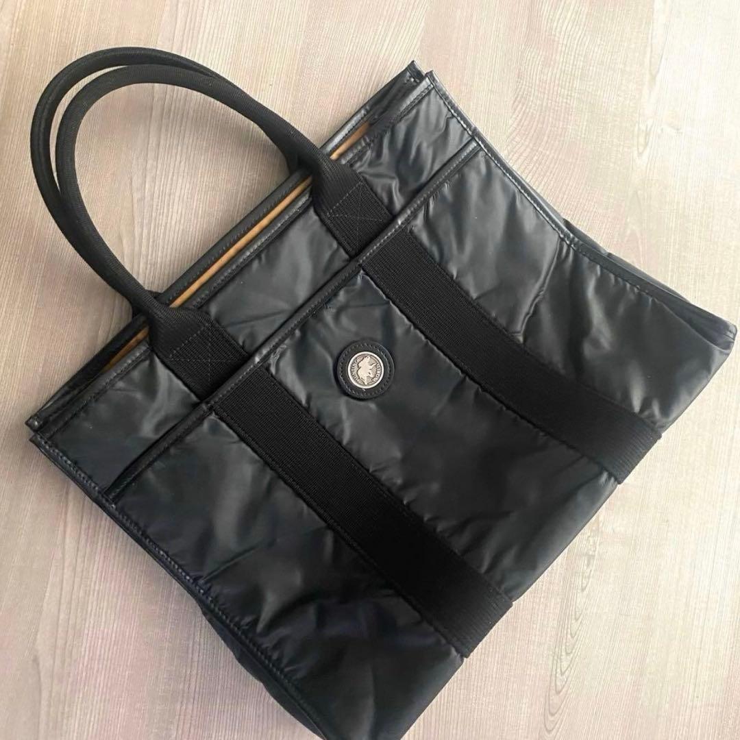 人気⭐️ほぼ未使用⭐️ハンティングワールド トートバッグ バチュークロス 黒 A4可