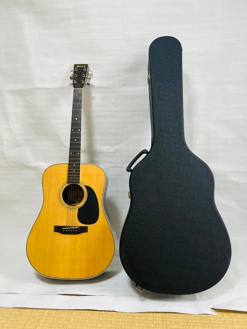 Morris アコースティックギター ハードケース付き　モーリスギータ　Wー25