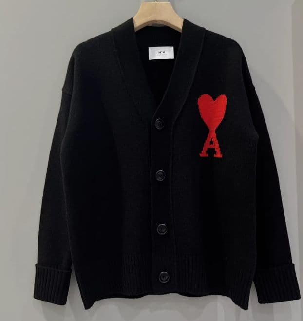 ✨新品✨ AMI PARIS ニットセーター ハート 男女兼用 ブラック S