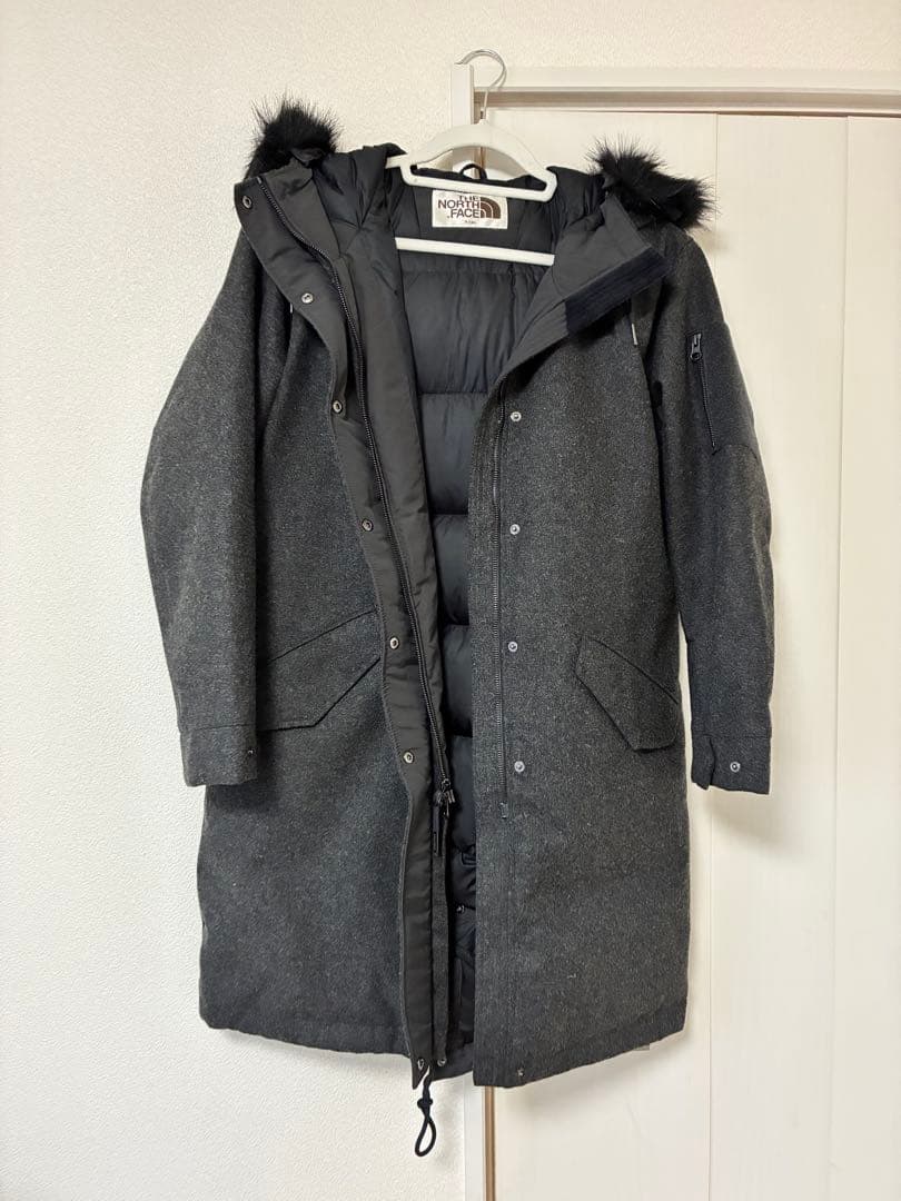 ちぃ⭐︎THE NORTH FACE グレー ダウンジャケット フード付き