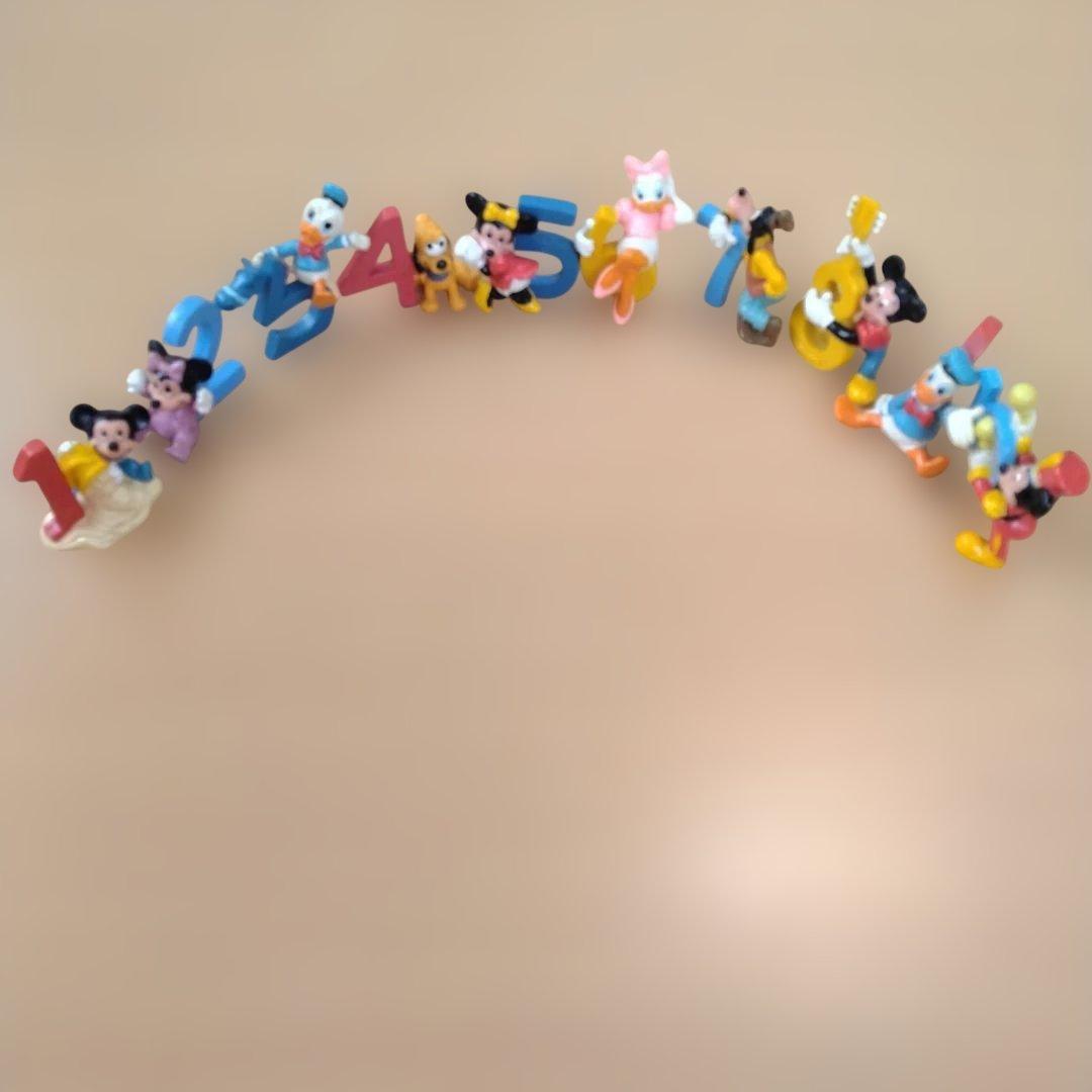 ディズニー仲間たち　数字フィギュア　ソフビ　レトロ　　レア