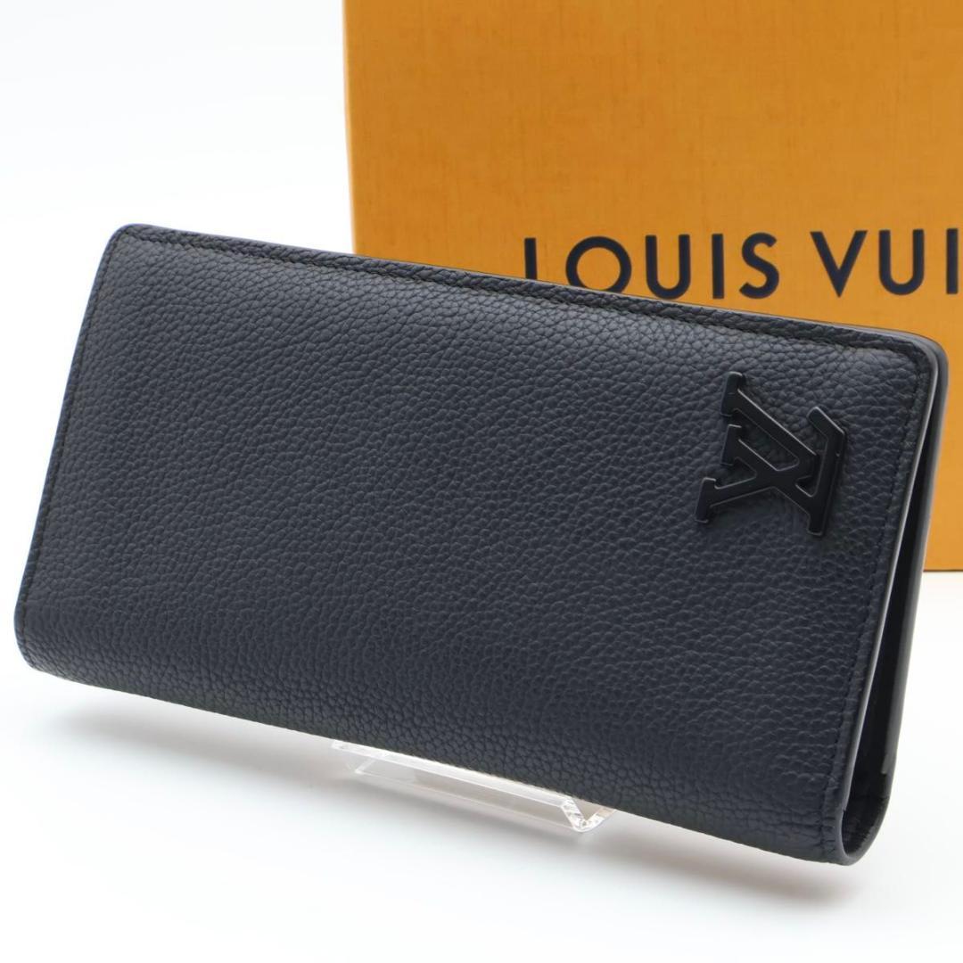 【超極美品】ルイヴィトン　ポルトフォイユブラザNM アエログラム　長財布　黒