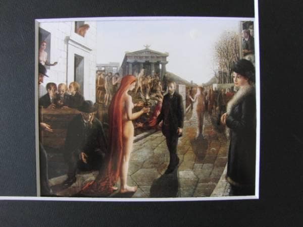 Paul Delvaux、LES DEUX AGES、画集画、新品額装付