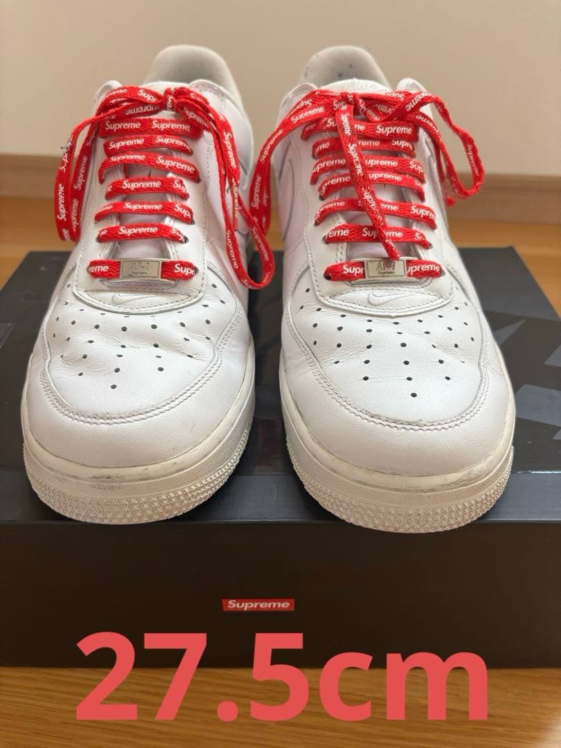 たいNike Air Force 1 ホワイト Supreme 27.5 ᐈNike Air Force 1 Low Supreme White ( CU9225-100 )- цена 14220