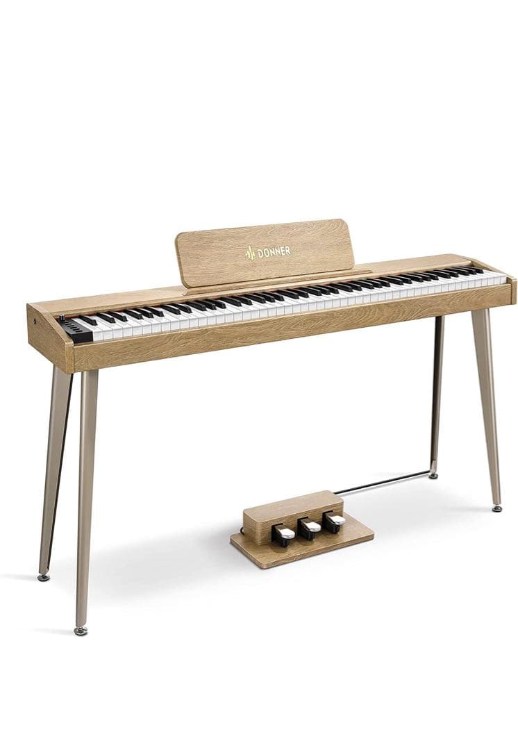 【直接お渡し】Donner 電子ピアノ 88鍵盤 MIDI 木製 オーク調