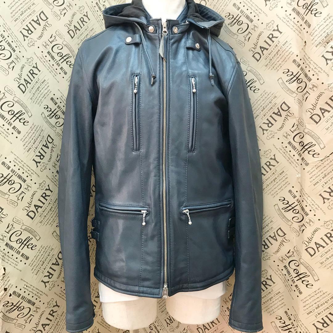 カドヤ レザージャケット 3L ライダース ブラック ロックキャップ S3254