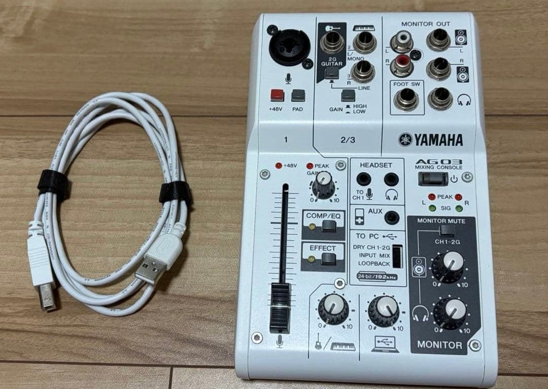 YAMAHAミキサー オーディオインターフェース AG03＋XLRケーブル YAMAHA (ヤマハ) AG03 オーディオインターフェイス ライブ