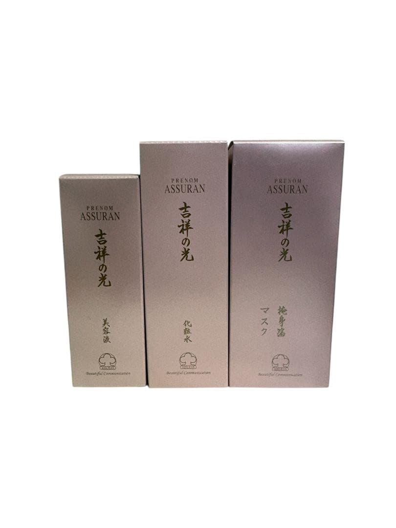 ASSURAN プラノアシュラン 吉祥の光 化粧水/美容液/掩身箔 マスク 3点 pricelabjp_assuran20200211s1