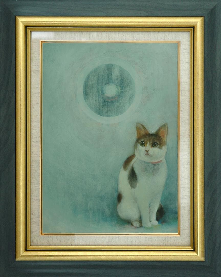 油絵 菅家令子 絵 絵画 インテリア F4-091418 可愛い子猫 はなちゃん