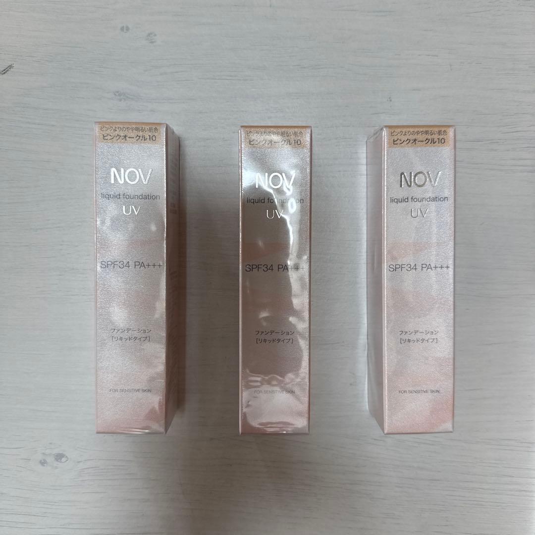 NOVリキッドファンデーション UV ピンクオークル10 新品未使用、現品限り