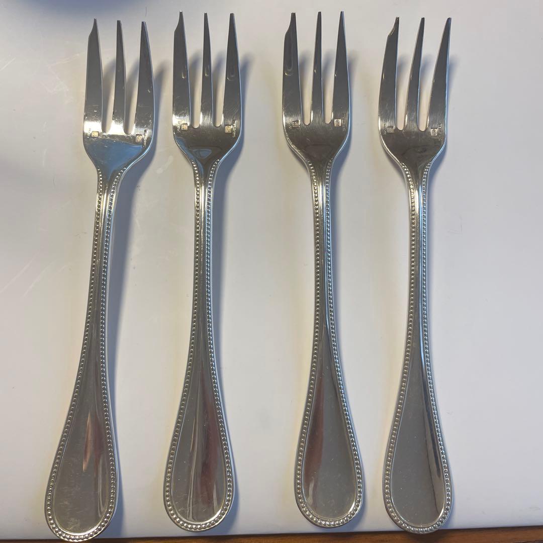 クリストフル　パール　ケーキフォーク　4本セット