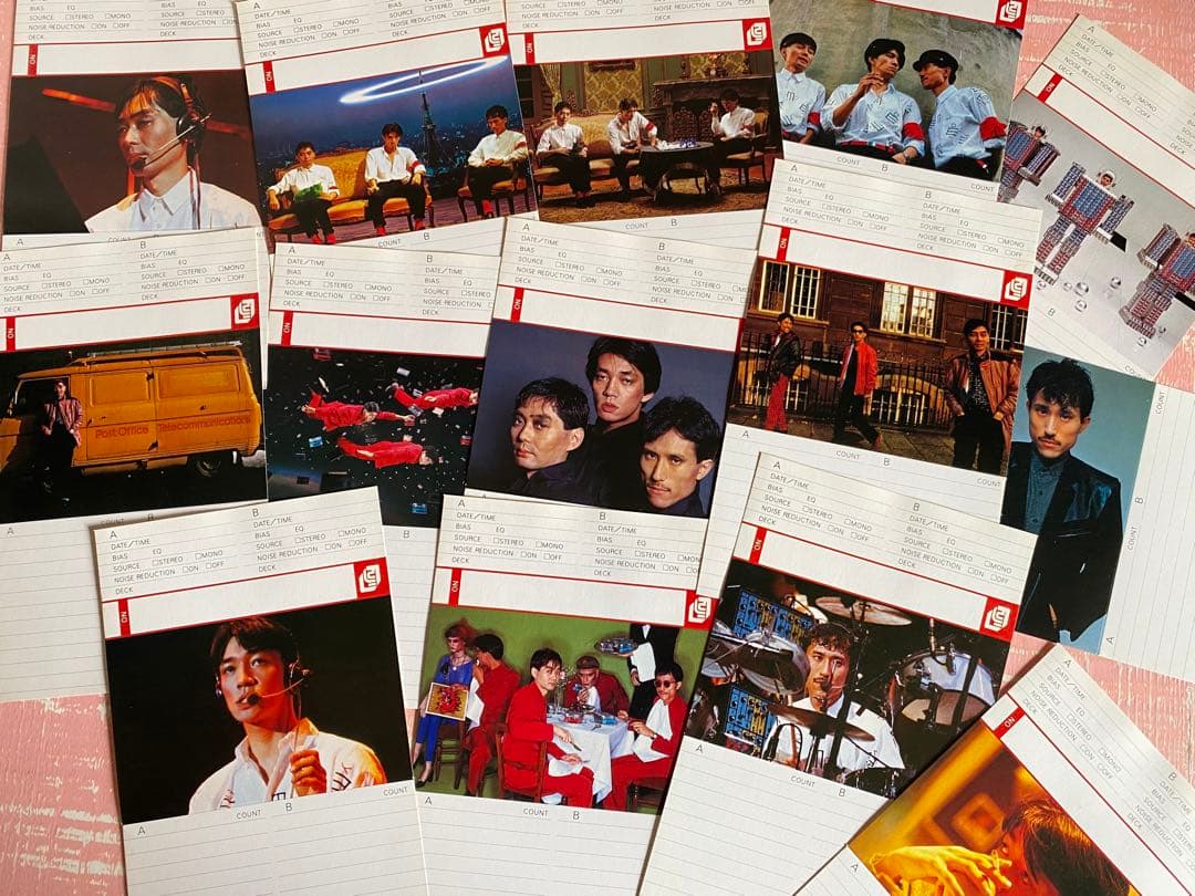 YMO 写真カセット インデックス14枚　ヴィンテージ YMO 写真カセット インデックス14枚 ヴィンテージ YMO 写真カセット