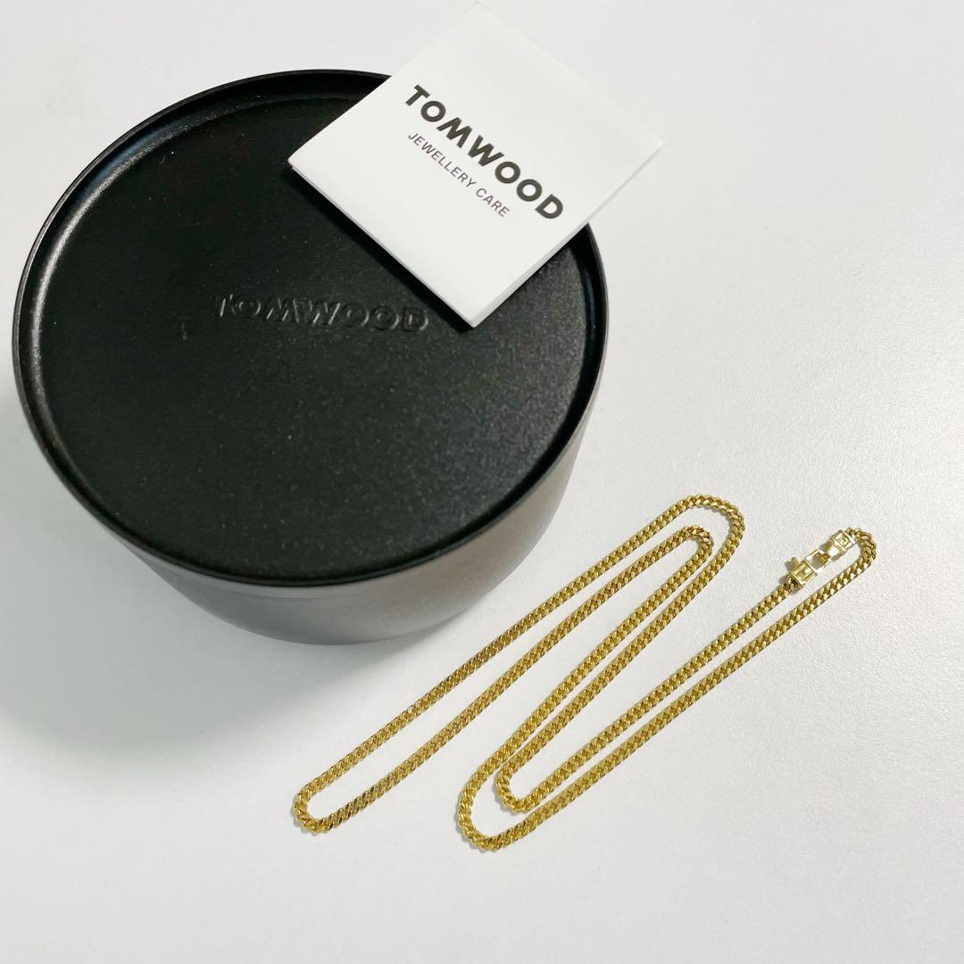 希少サイズ　トムウッド　カーブチェーン　ネックレス　 ゴールド　24.5インチ