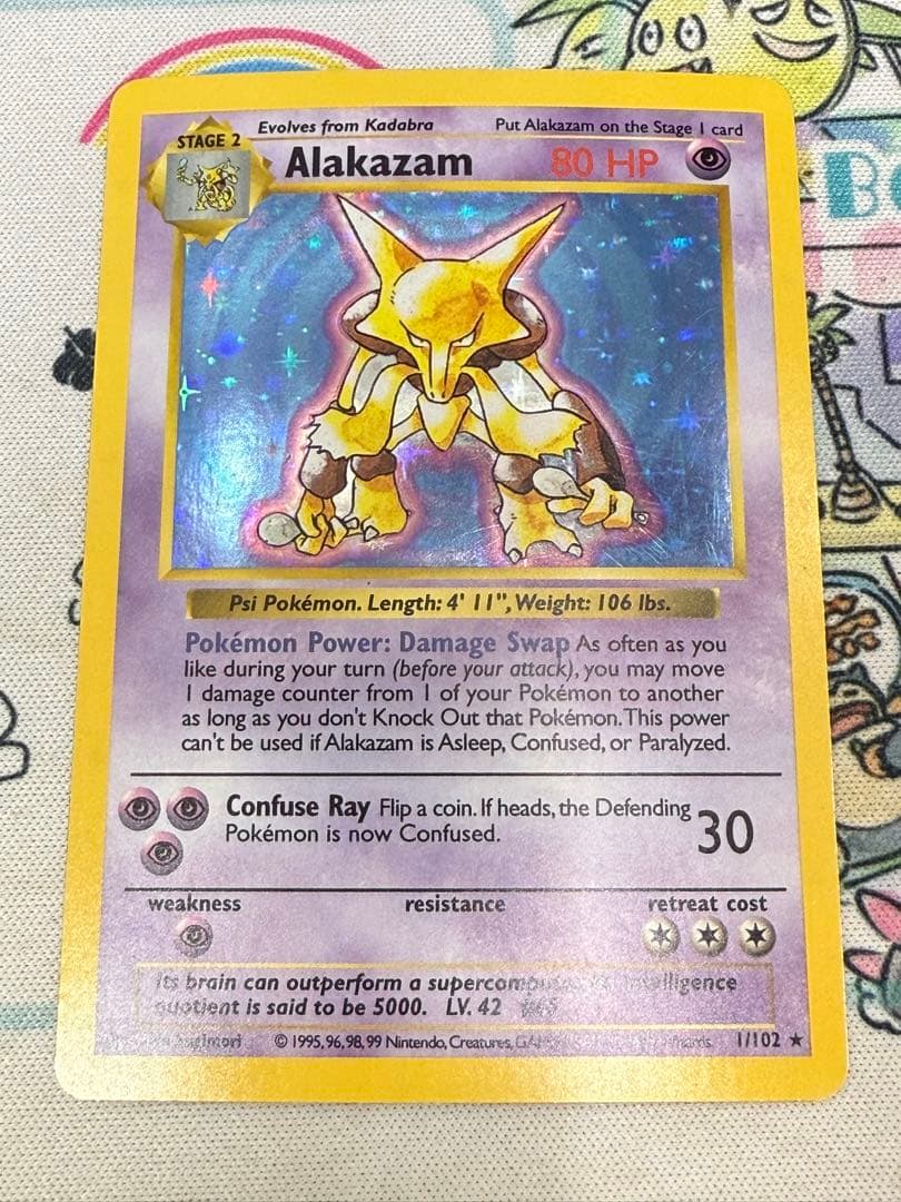 英版旧裏面 フーディン海外初期 Alakazam shadowless