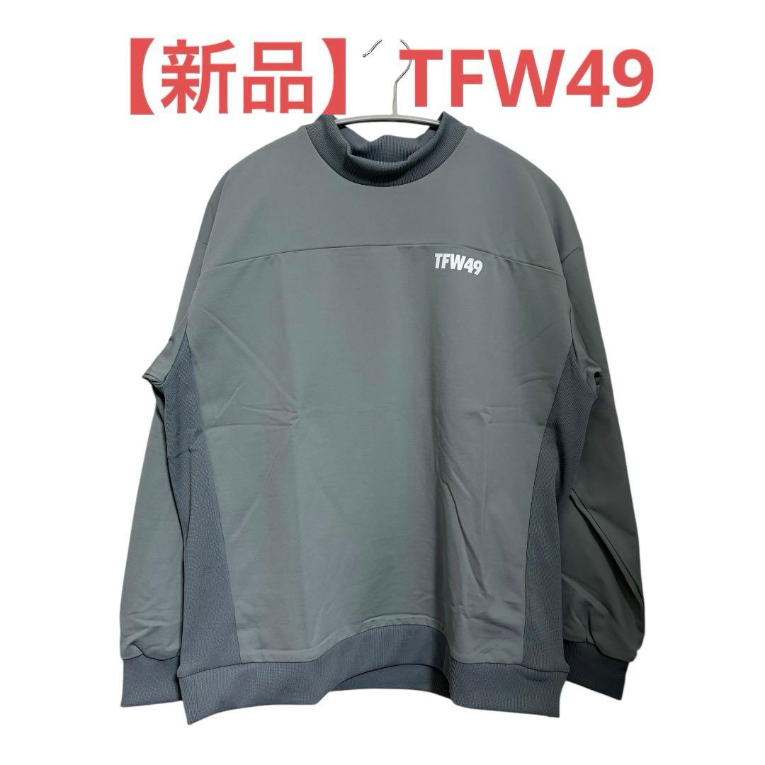 TFW49 グレー 長袖クルーネックシャツ TFW49 プルオーバー メンズ 秋冬用 黒 グレー 青 M L LL t102420030