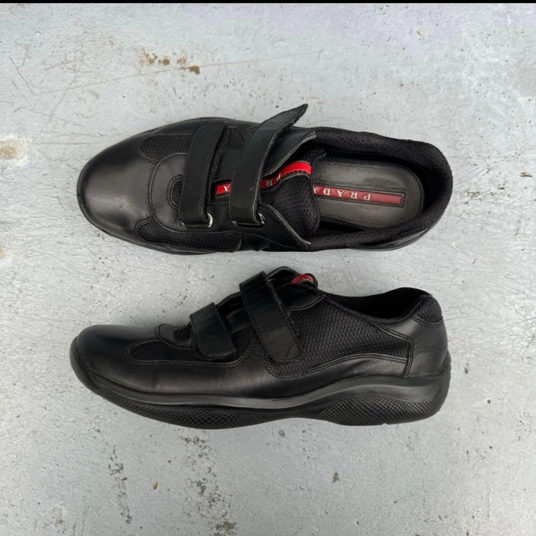 B*E様 prada sport Velcro mesh leather sne Prada Sport Patent Leather and Mesh Velcro Low Top Sneakers Size