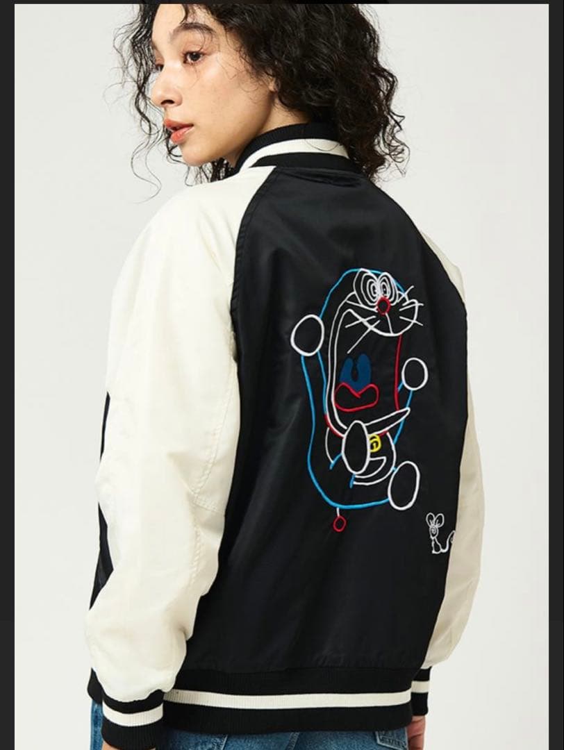 グラニフ　ドラえもん　パニック　ボンバージャケット　コラボ　M グラニフ ドラえもん ボンバー ジャケット Mサイズ パニック ブルゾン