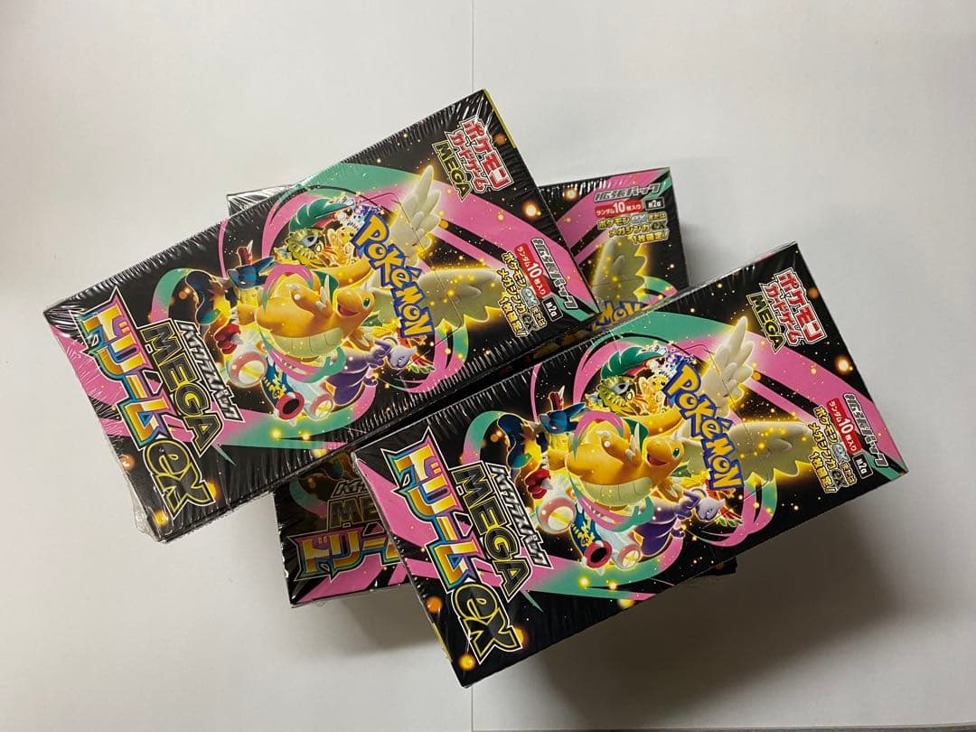 ポケモンカード MEGAドリームEX 4ボックス　未開封シュリンク付き ポケモンカードゲーム 【シュリンク付き未開封品】ポケモンカード